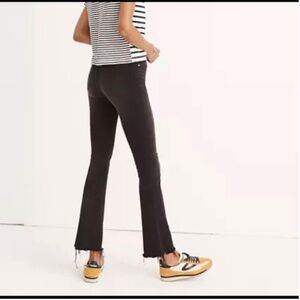 Madewell Cali Demi-Boot Jeans Women’s 28T High Rise Black Wash Cropped Flare